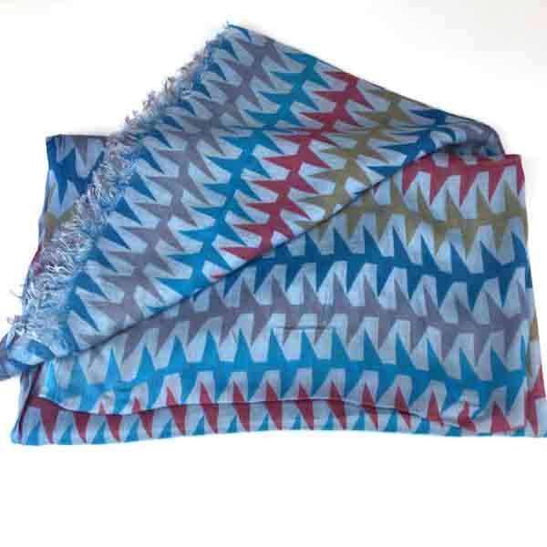 Blue Barb Wire Scarf by Windhorse Trading - Image 2